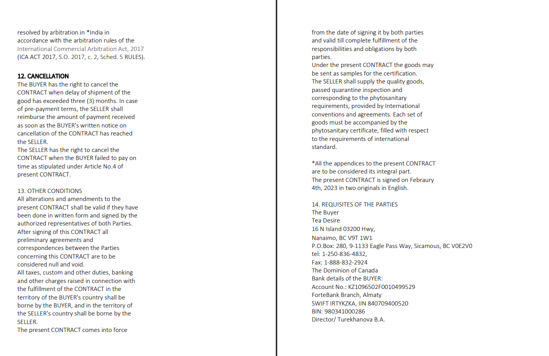 COW NO. WIN-C01 CHAIZUP BEVERAGES LLP,