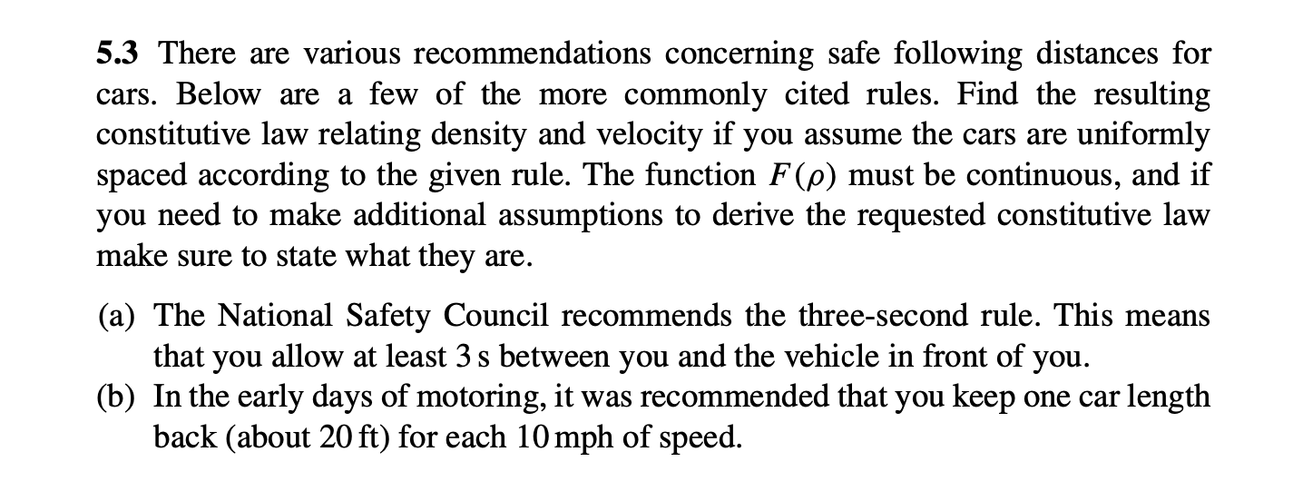 5.3 There are various recommendations concerning