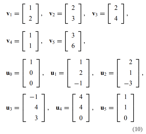 Please help! Clear handwriting The vectors listed