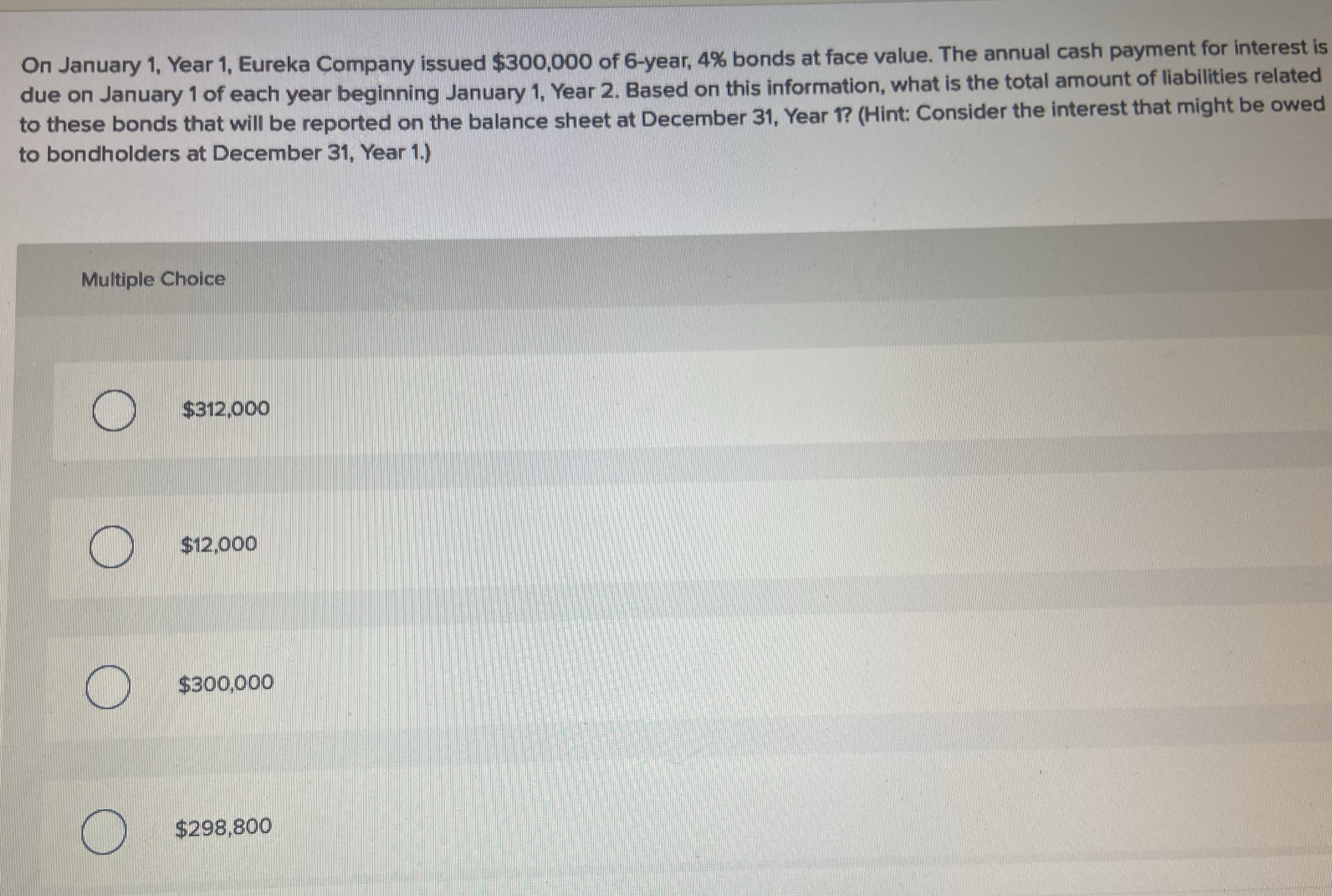 On January 1, Year 1, Eureka Company issued