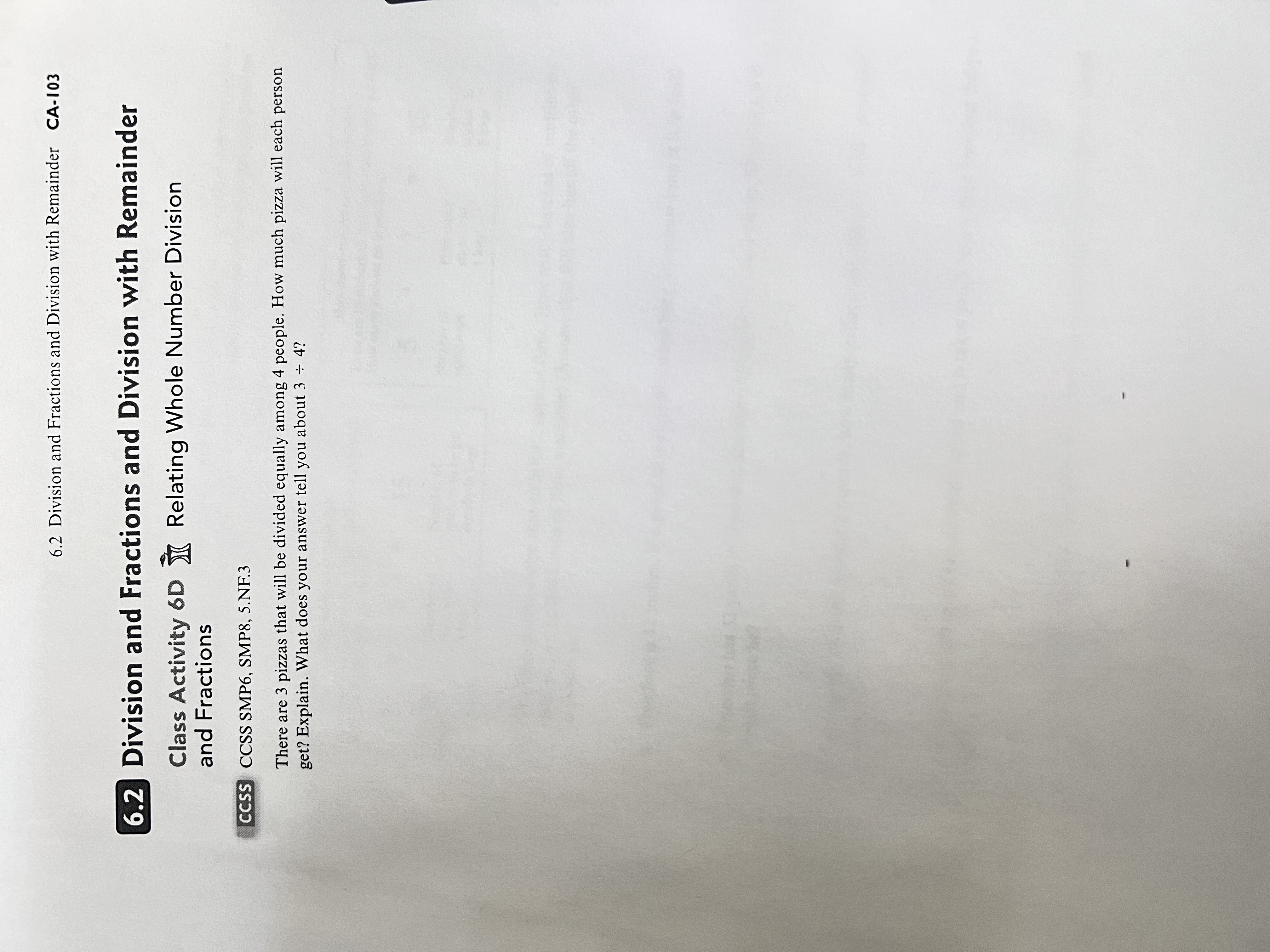 6.1 Interpretations of Division CA-101 Class