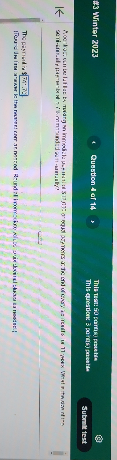 #3 Winter 2023 Question 4 of 14  style=