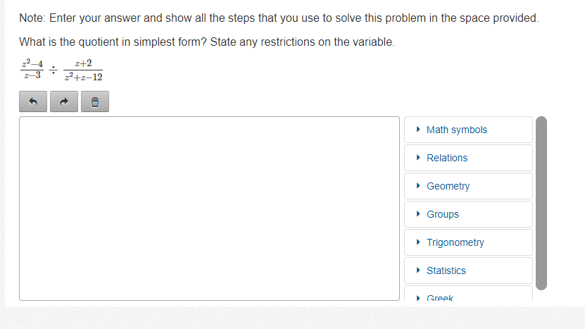 Note: Enter your answer and show all the steps