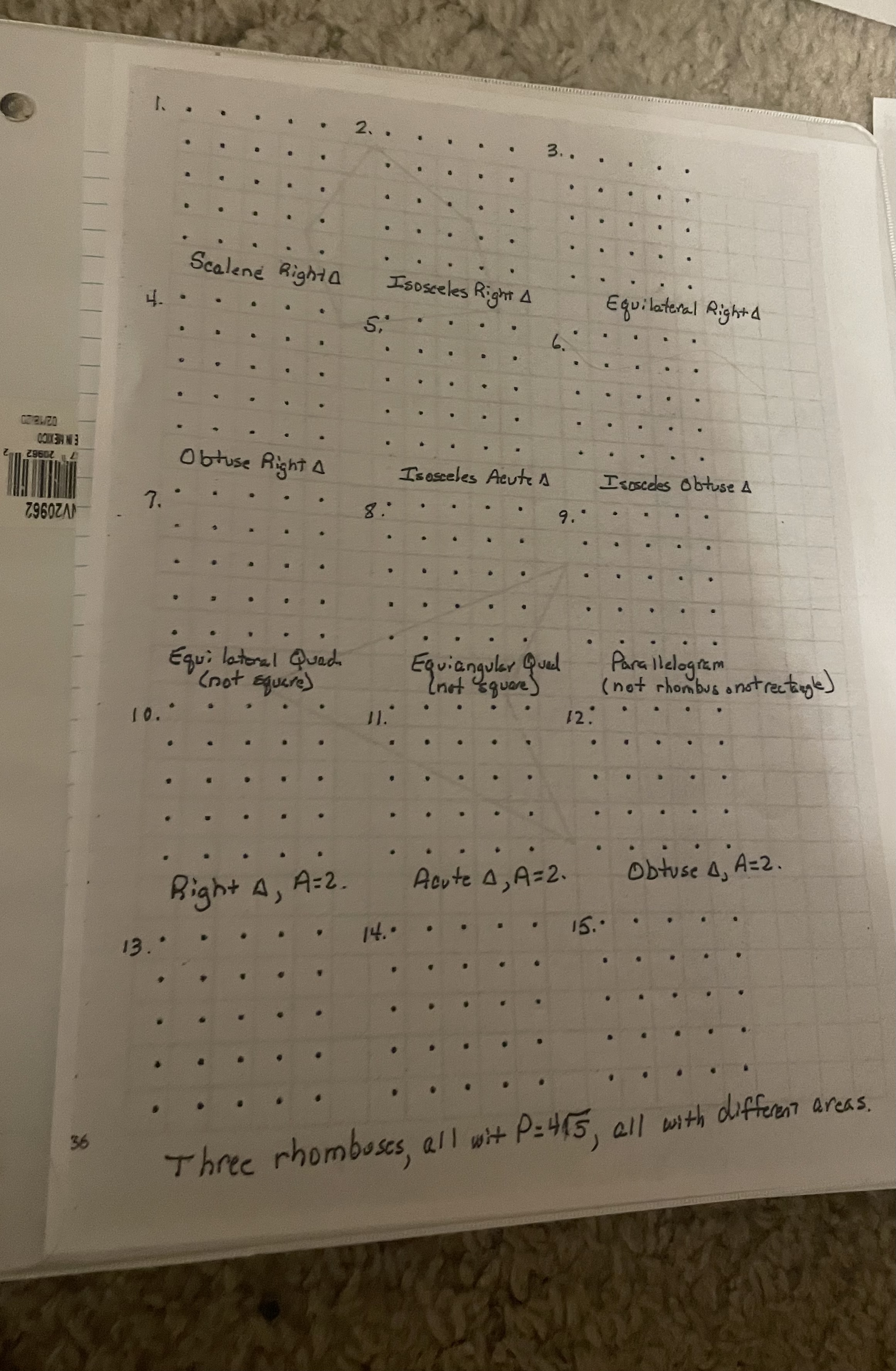 1. 3. Scalene Righta 4. Isosceles Right A