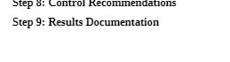 Step &: Control Recommendations Step 9: Results