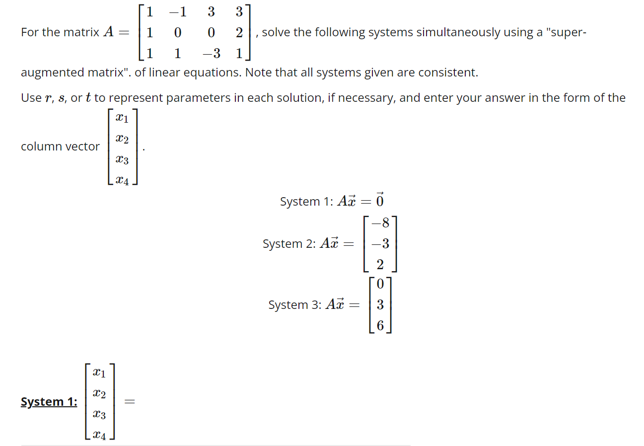 Thw answers of the three systems need to be
