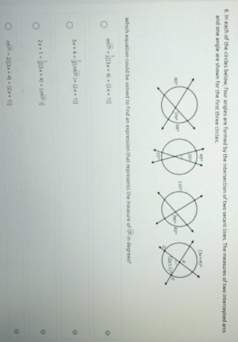 it's geometry 6. In each of the circles below,