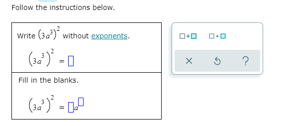 Follow the instructions below. 2 Write (3a3