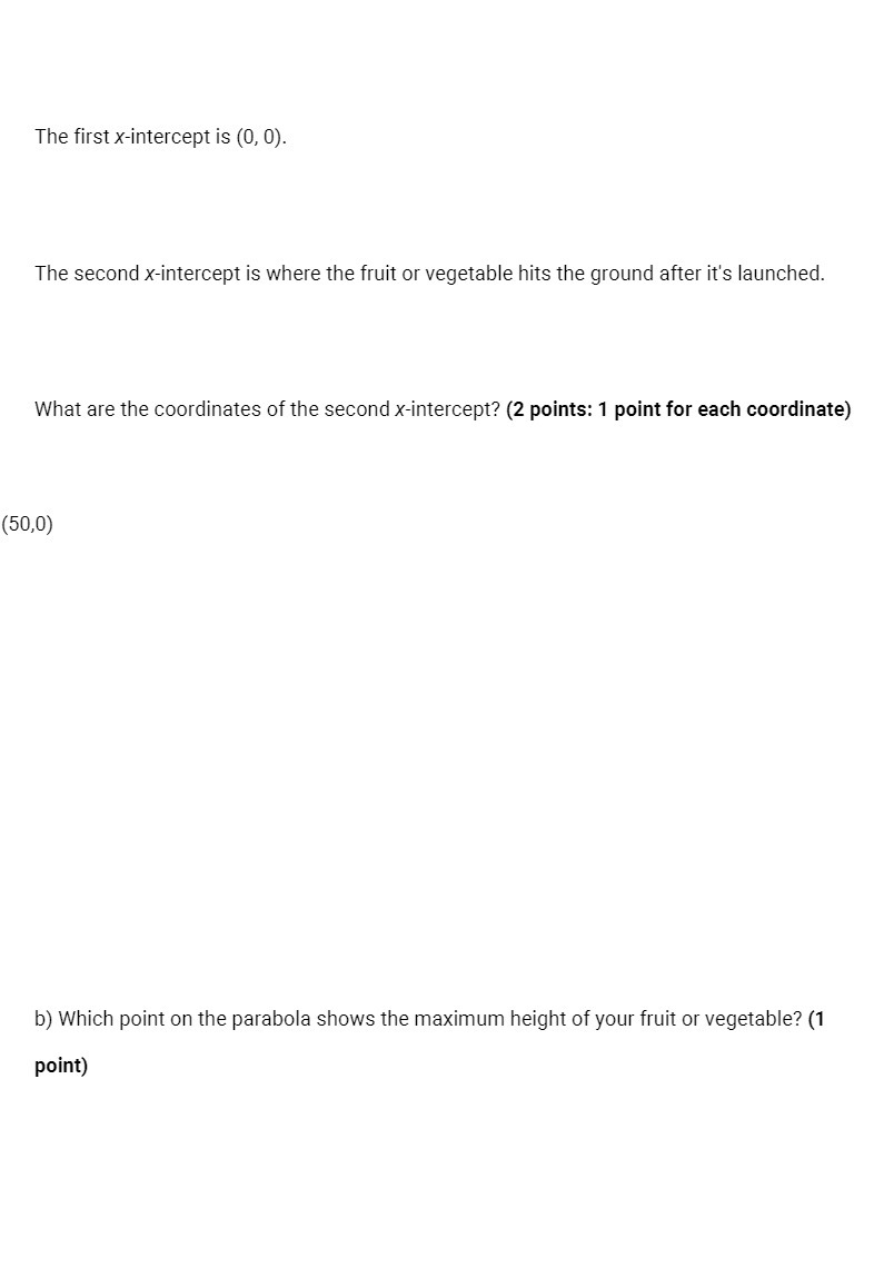 The rst xinlercept is (D, U). The second