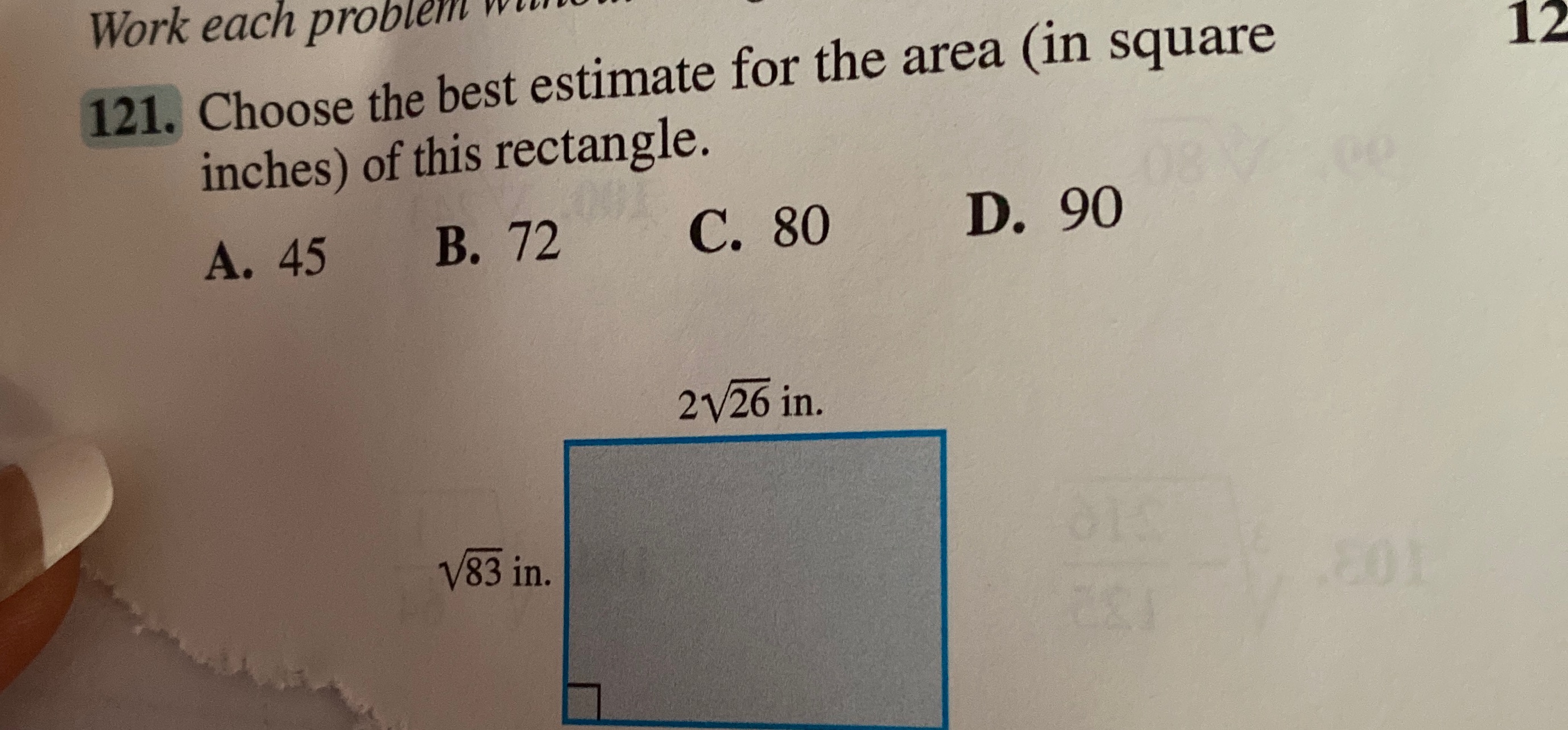 Answer please Work each problem 121. Choose the