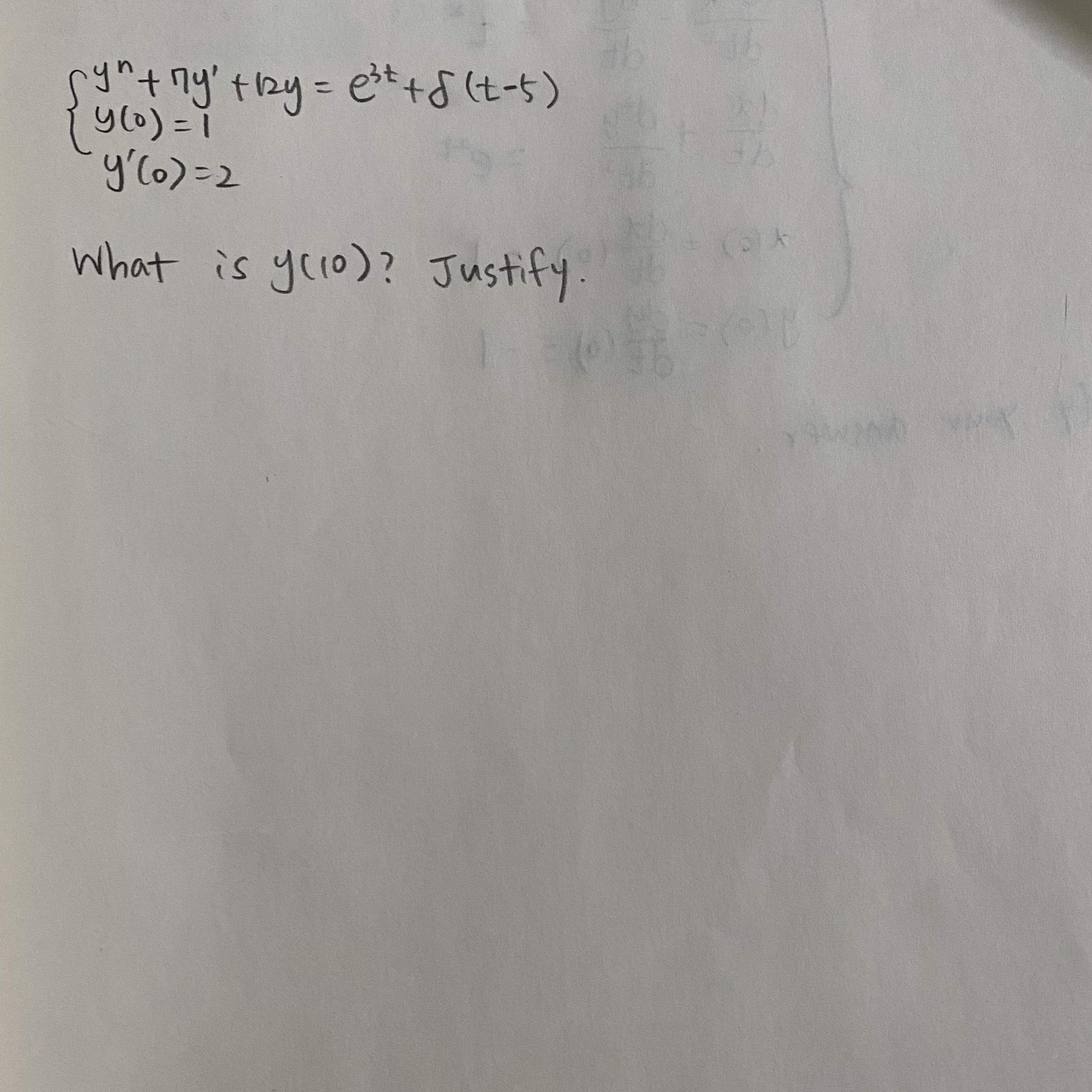 Ordinary Differential Equations Question cyn+