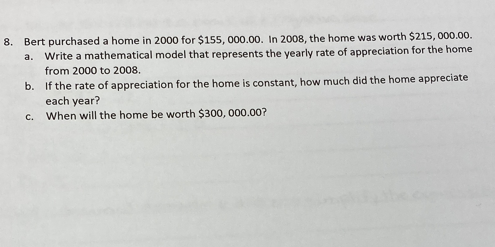 (do not solve exponentially, this is not an