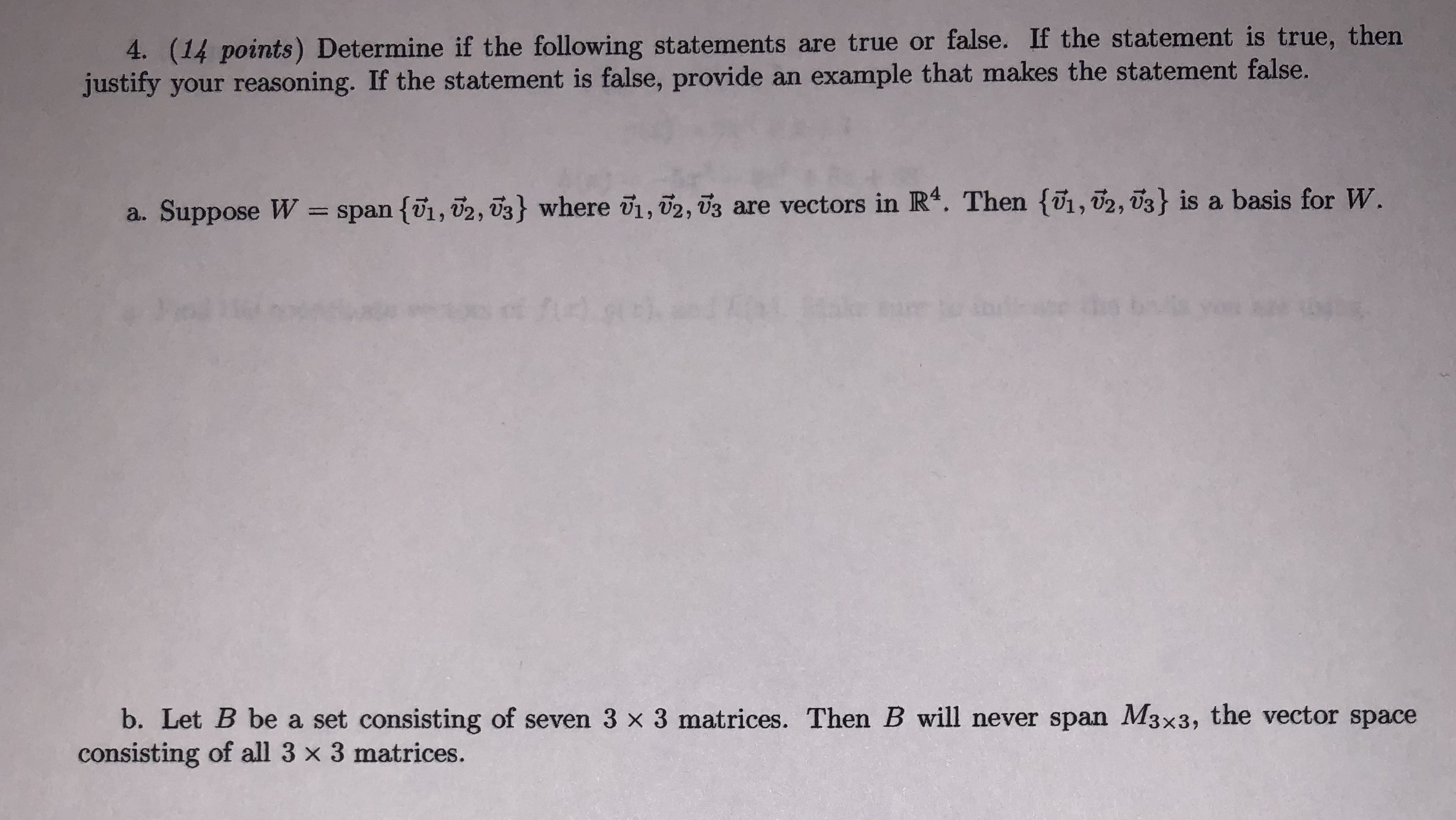 4. (14 points) Determine if the following
