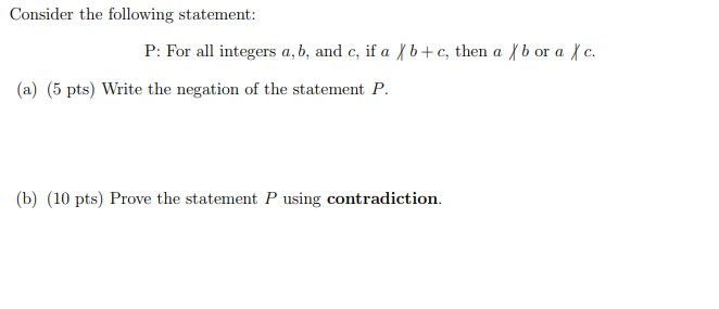 (10 pts} Using the direct method, prove that for