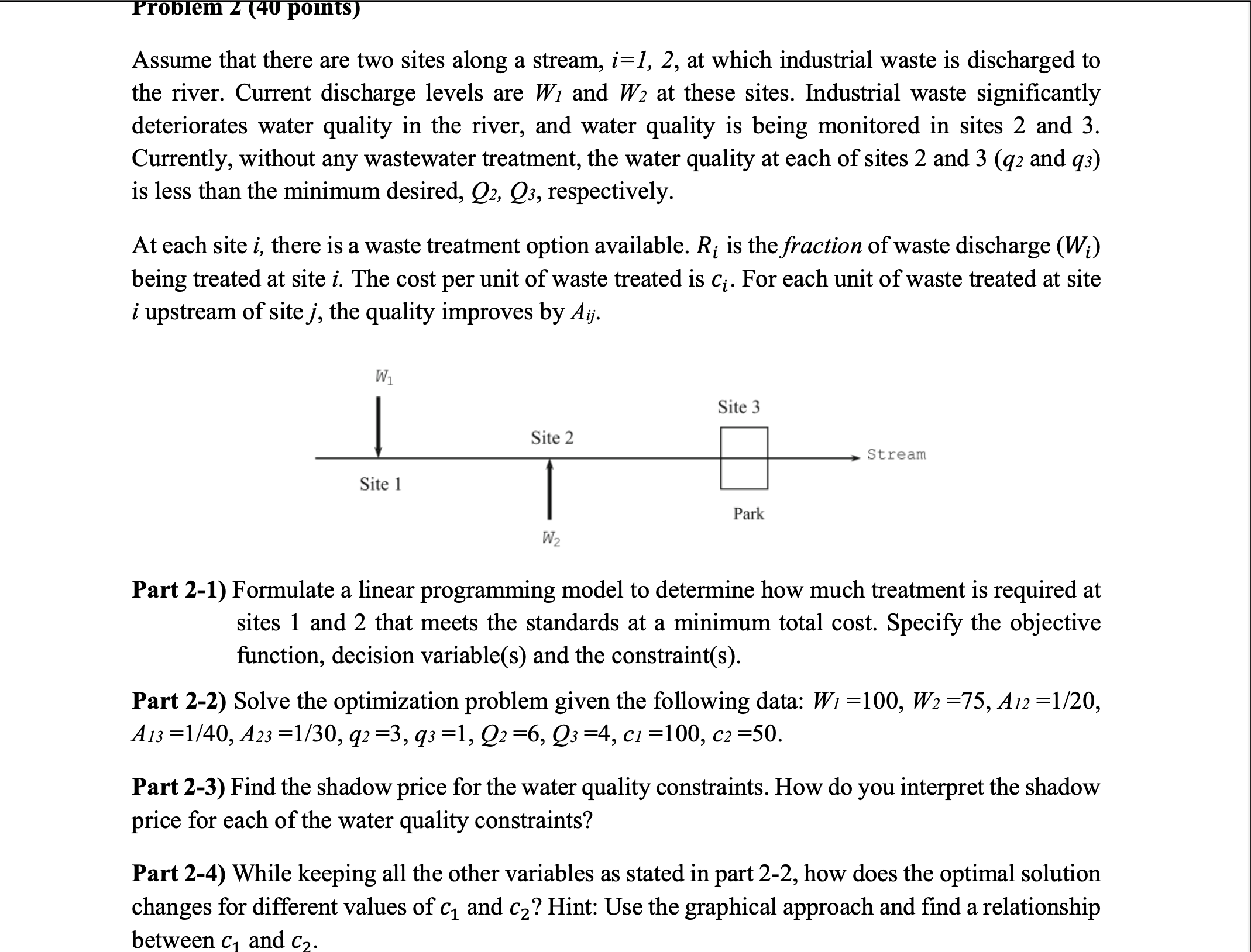 Part 1-3) Write the dual model of this problem