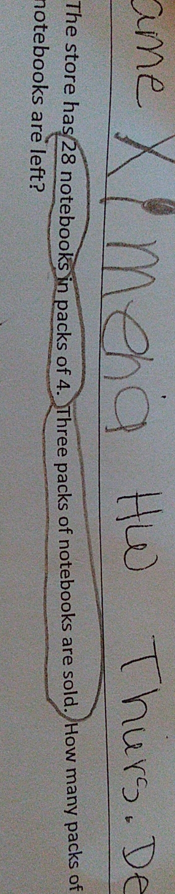 I need help ame eng HW Thurs . De The store has