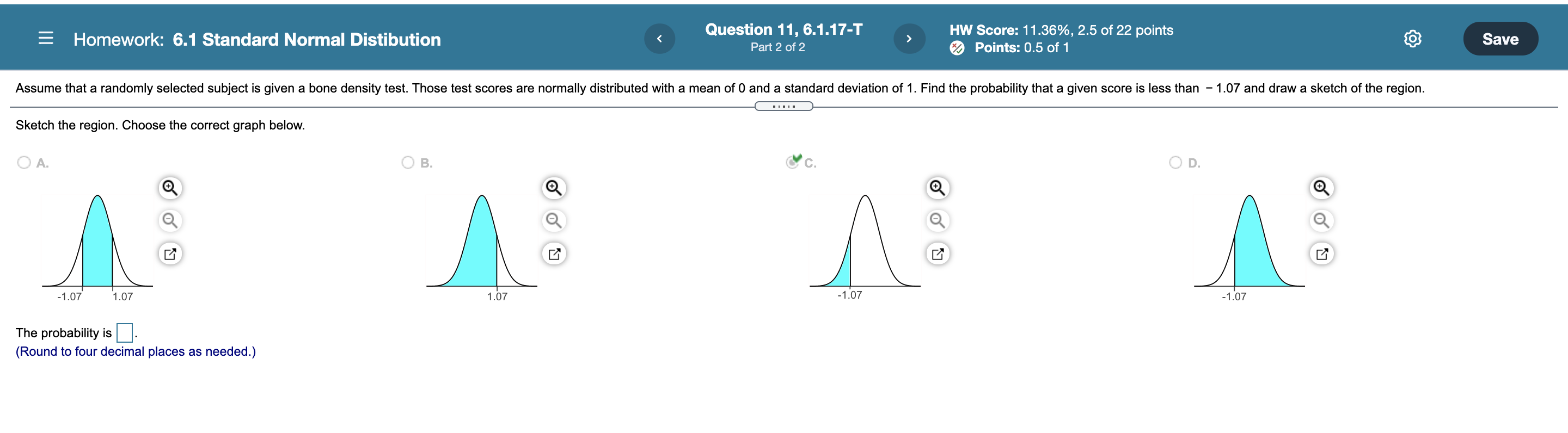 =Homework: 6.1 Standard Normal Distibution