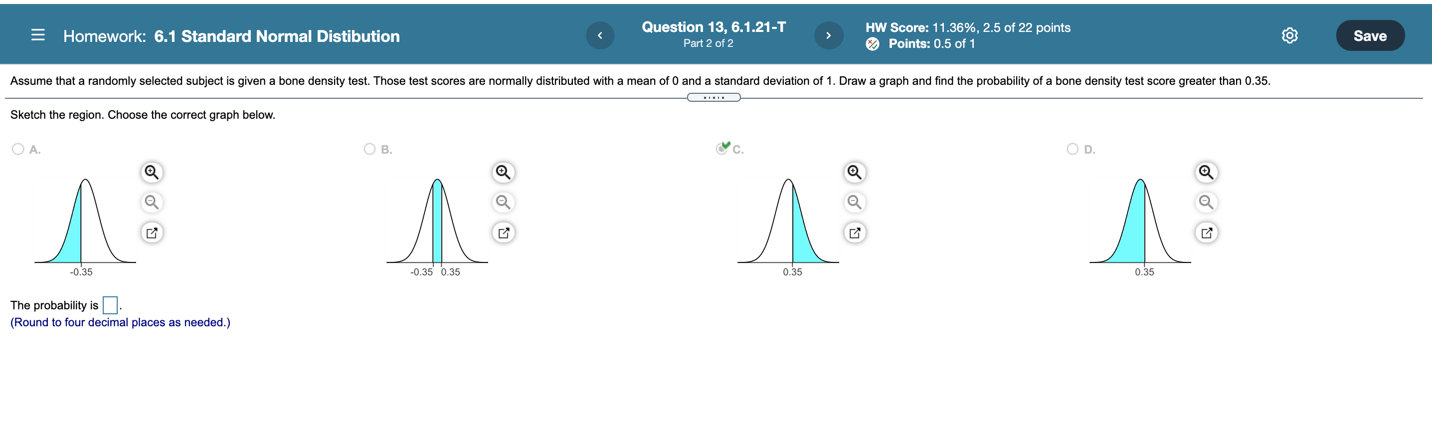 =Homework: 6.1 Standard Normal Distibution