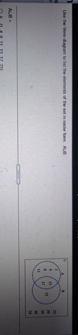 Help please Use the Venn diagram to list the