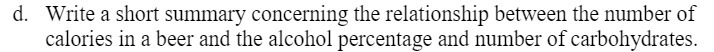 d. Write a short summary concerning the