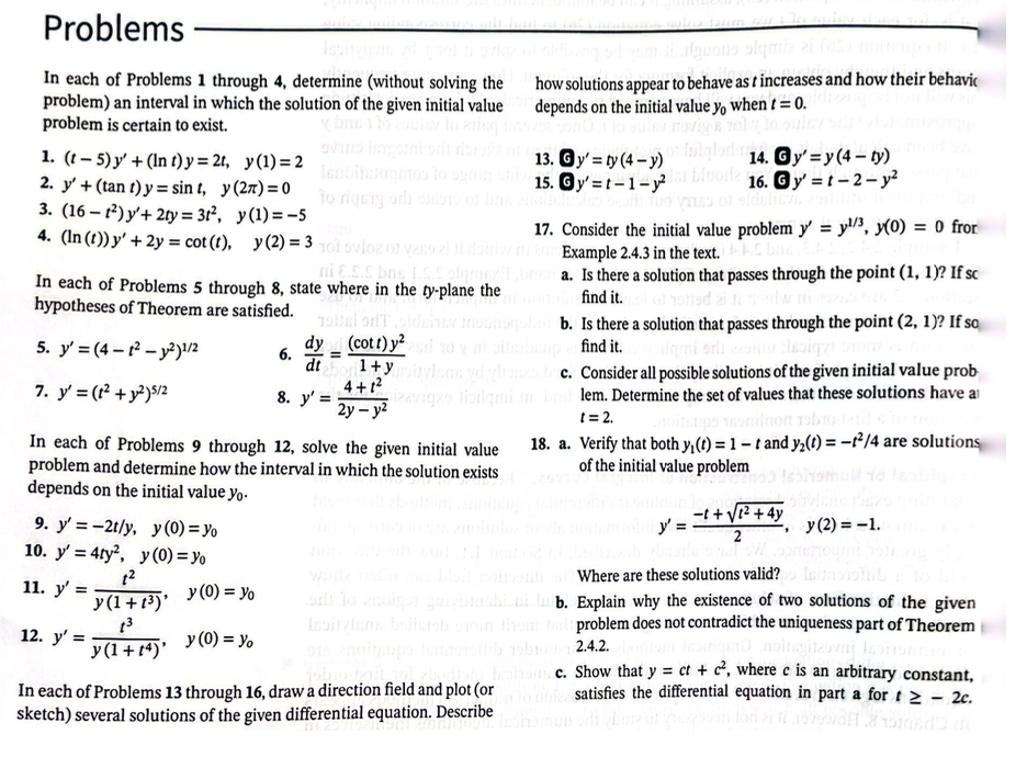 Problems In each of Problems 1 through 4,