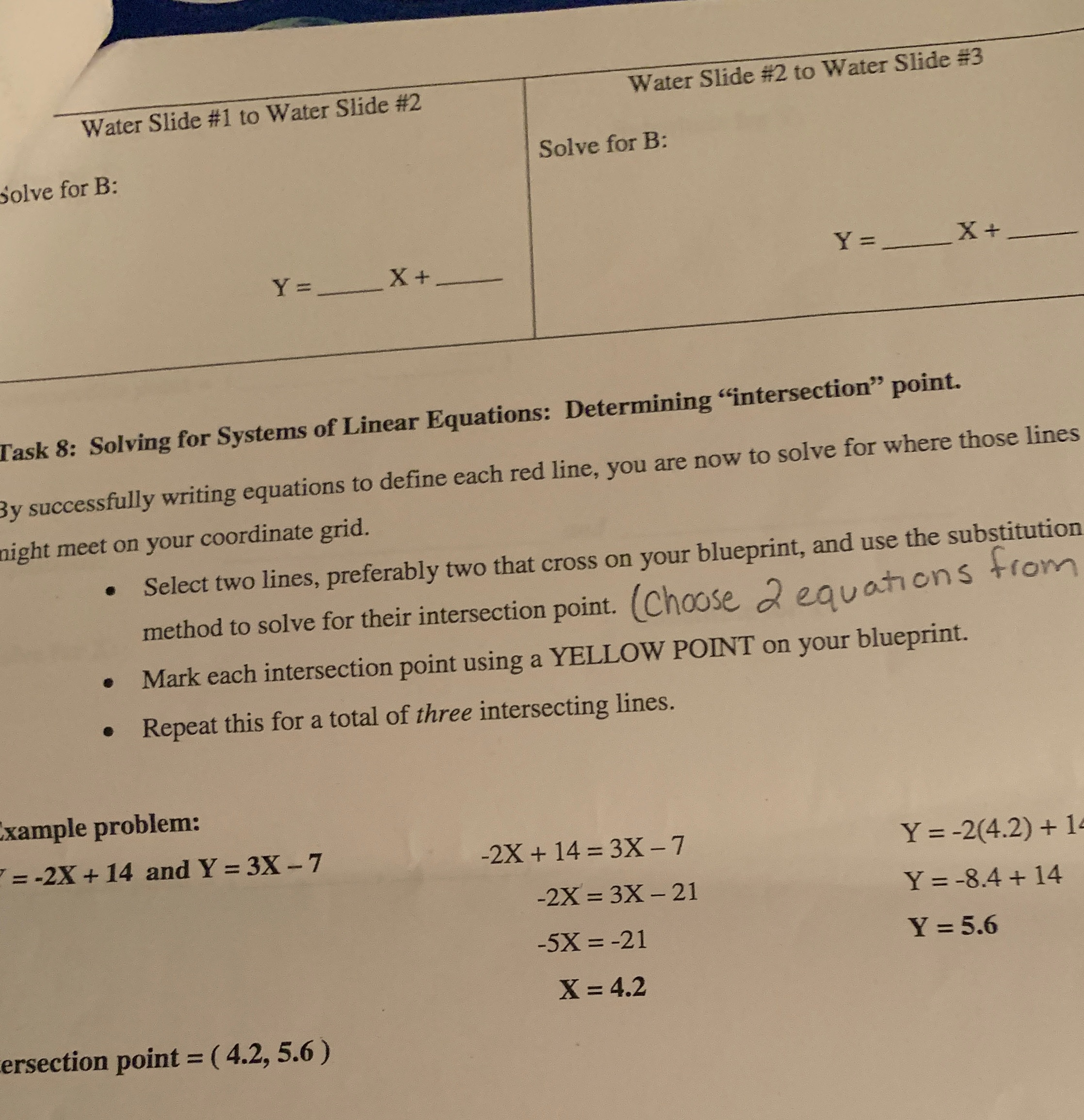 Water Slide #1 to Water Slide #2 Water Slide #2