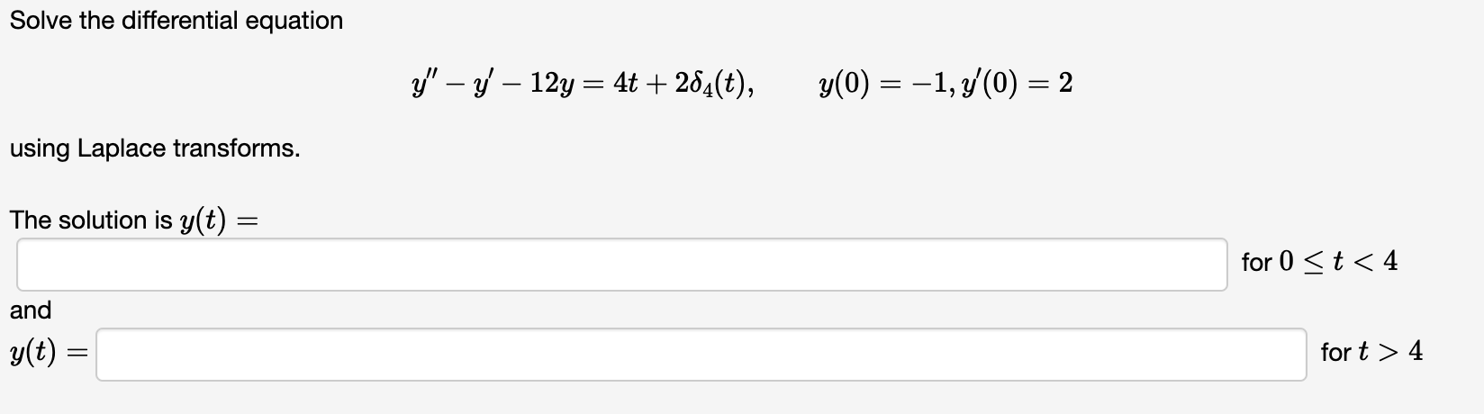 Solve the differential equation ?" - y