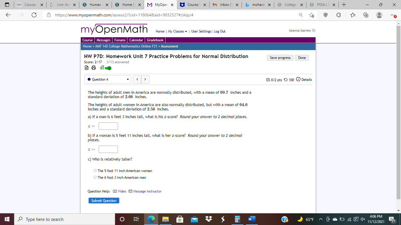 HI Course: | X [ Linn: Ass X & Human / X S Home |