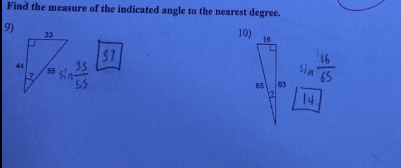 Find the measure of the indicated angle to the