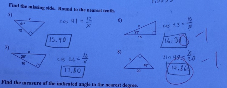Find the measure of the indicated angle to the