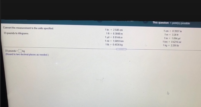 Mth 154 This question: 1 point('s) possible