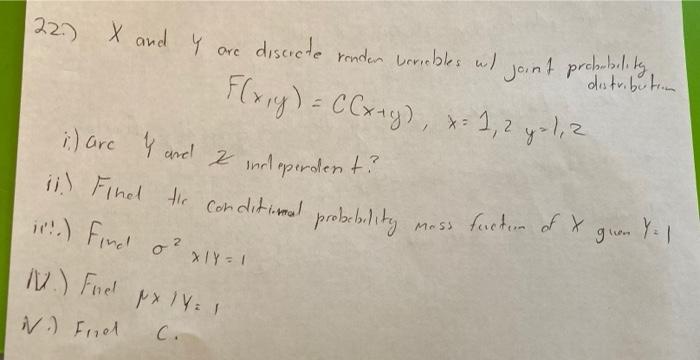 223 X and y are discrete render vrriebles w/