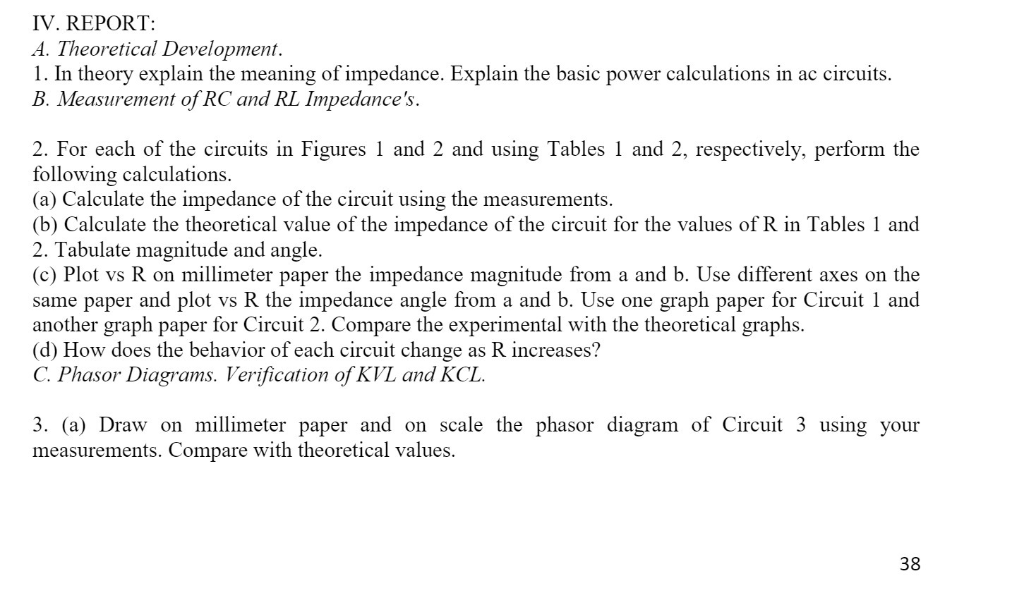 IV. REPORT: A. Theoretical Development. 1. In
