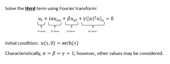 Solve the third term using Fourier transform: U+