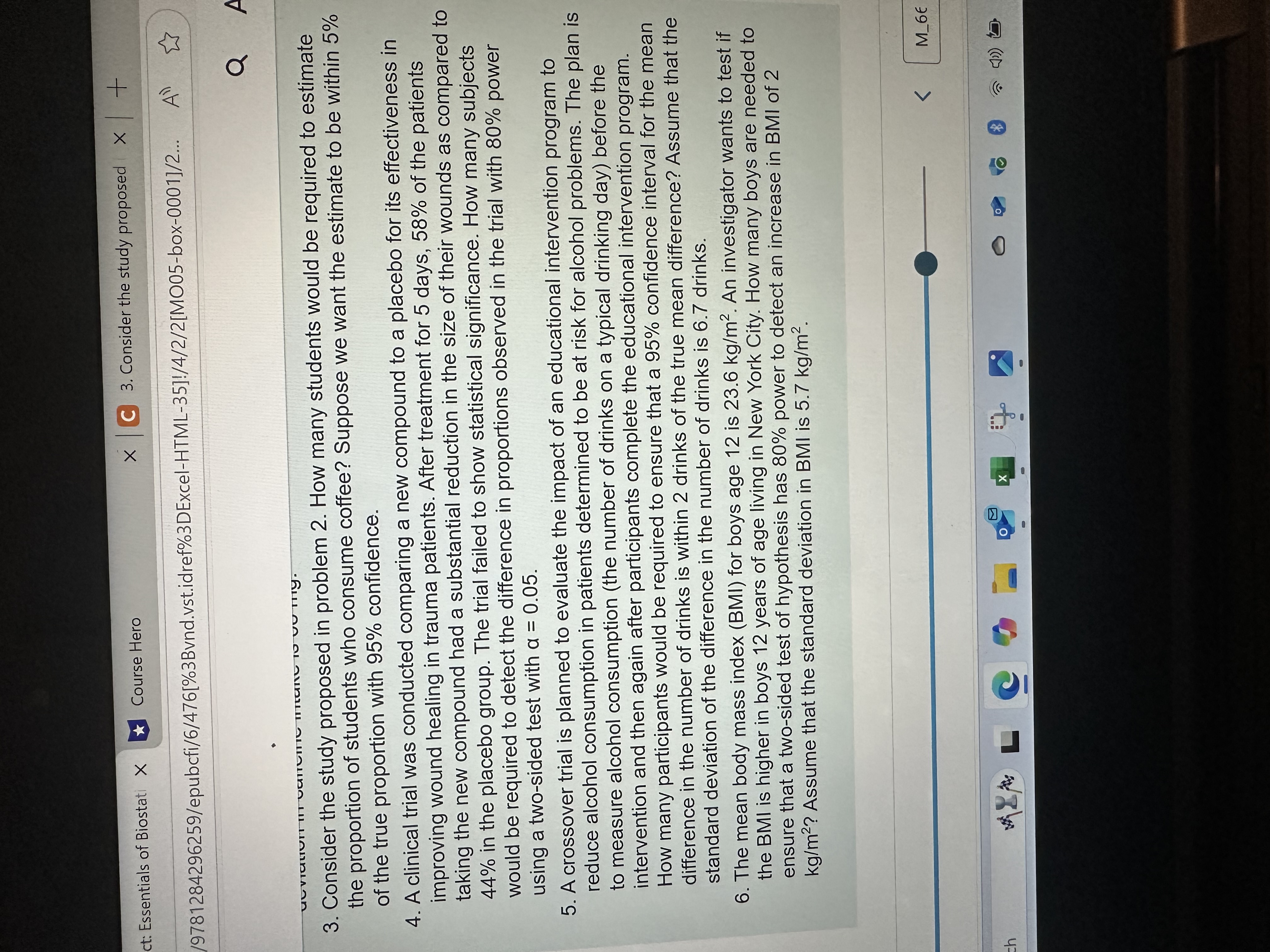 ct: Essentials of Biostati X Course Hero X C 3.