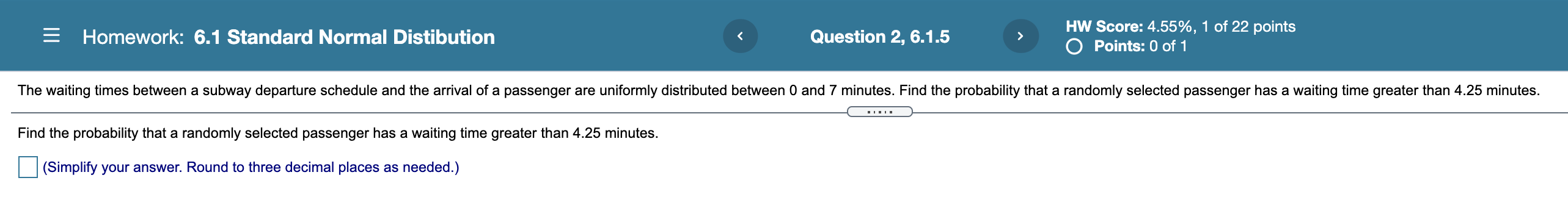 = Homework: 6.1 Standard Normal Distibution