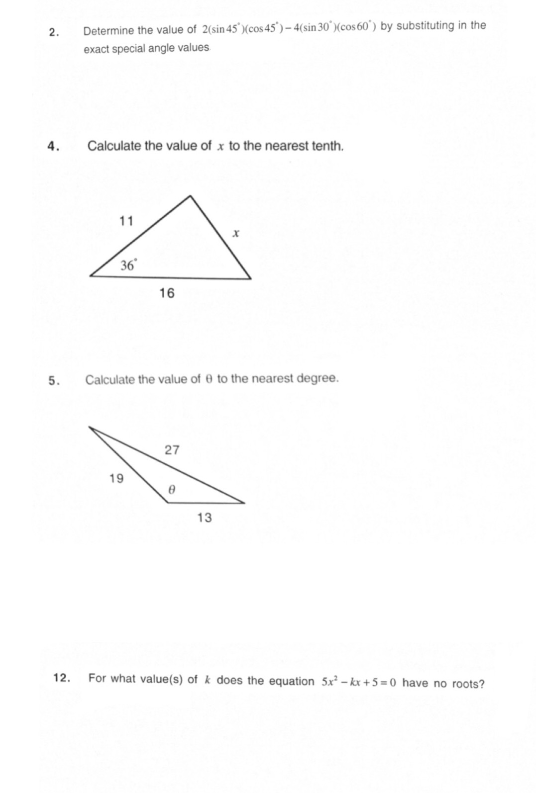 How can I solve these questions with