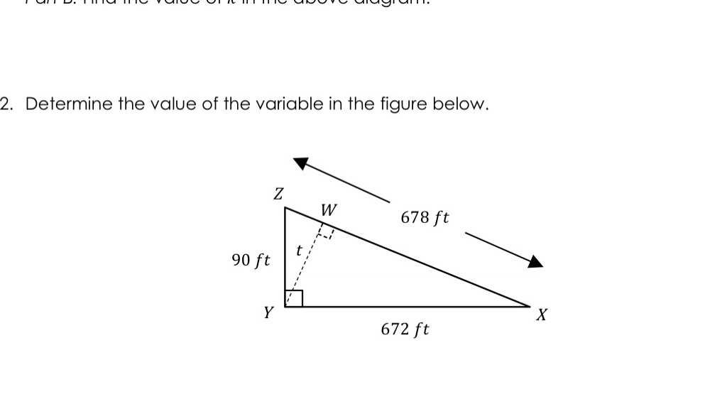 2. Determine the value of the variable in the
