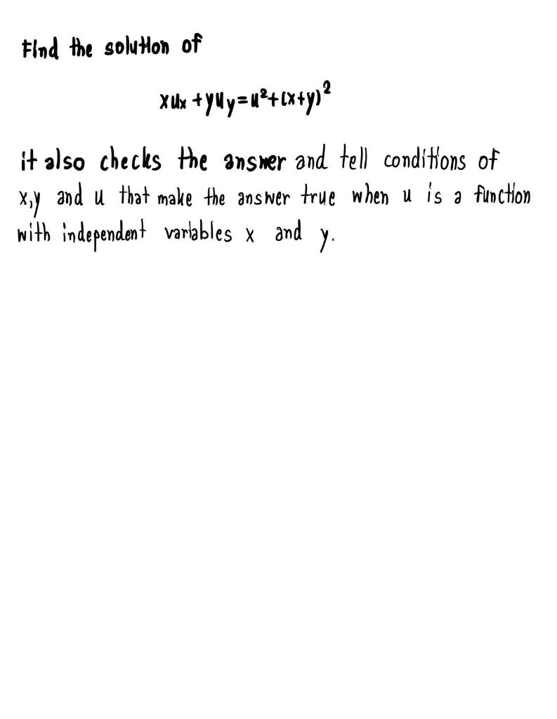 Need help... Find the solution of X Ux +