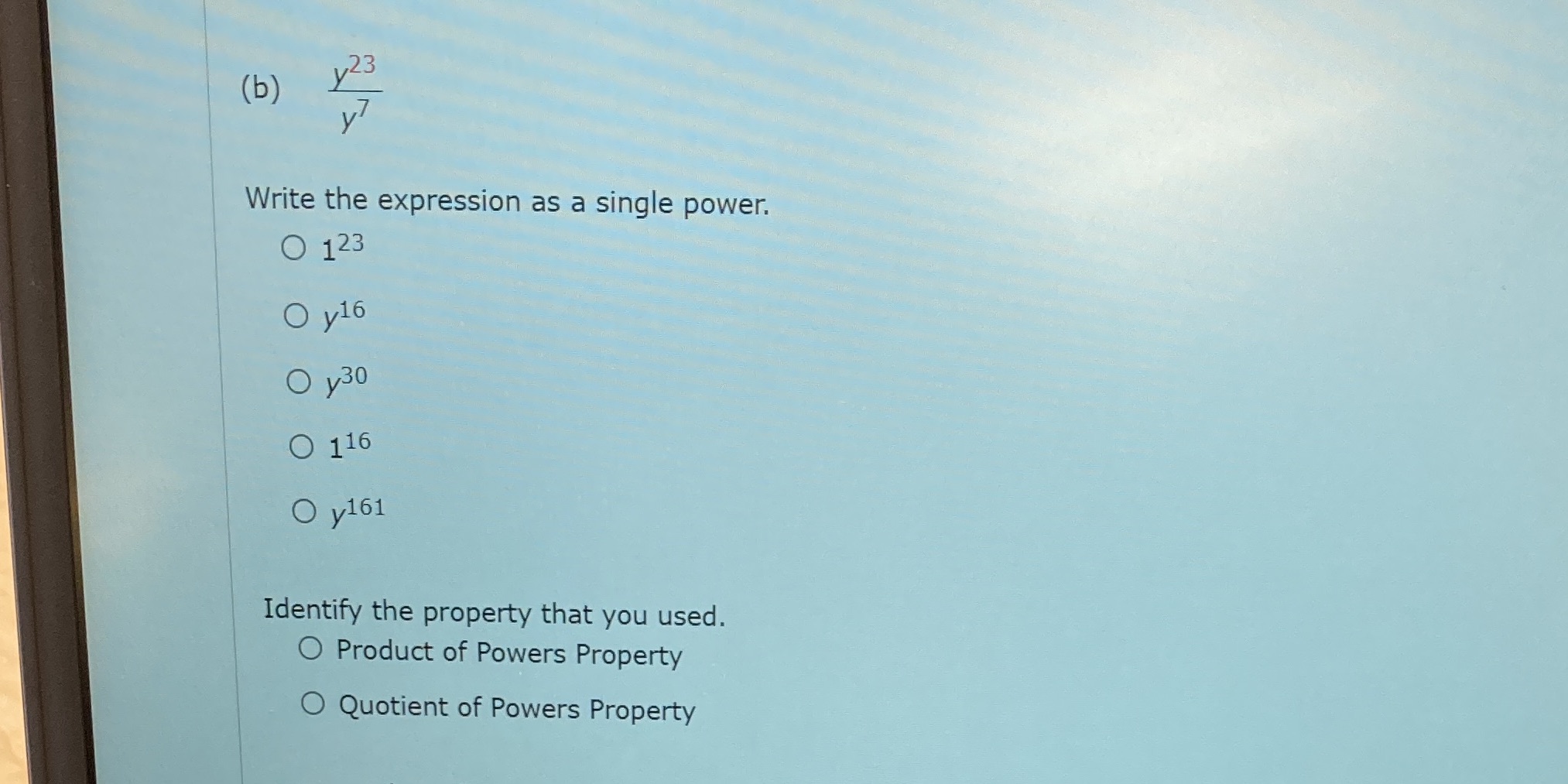 ( b ) 123 V 7 Write the expression as a single