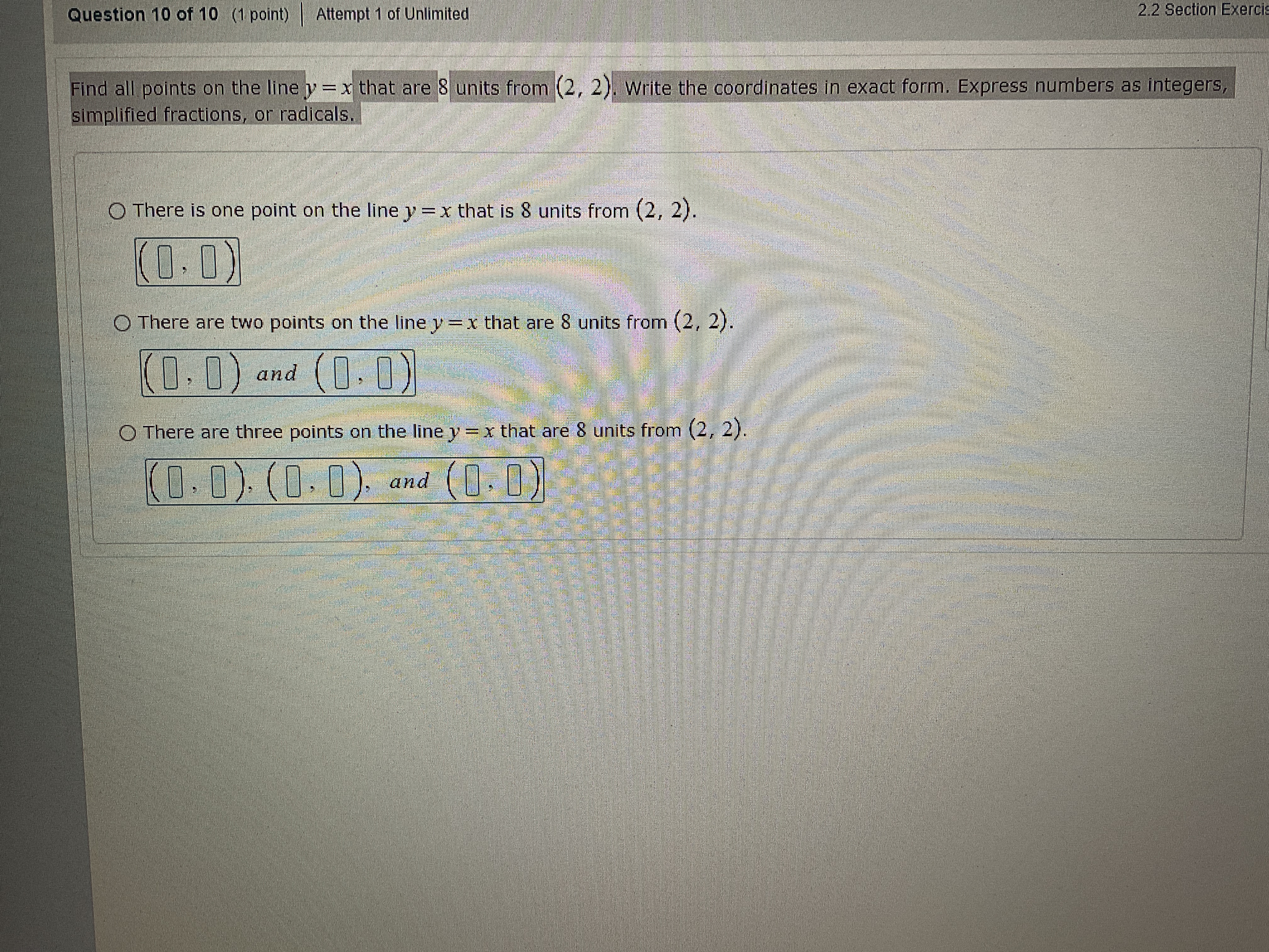 Question 10 of 10 (1 point) |Attempt 1 of