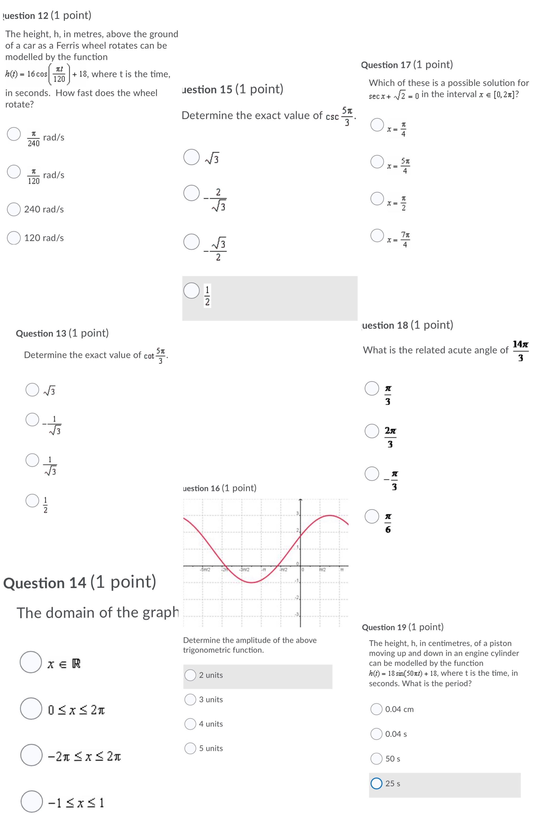 Advance functions 12 to 19 guest-ion 12 (1 point)