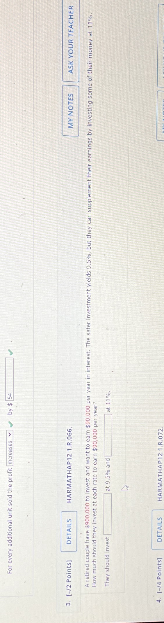 For every additional unit sold the profit