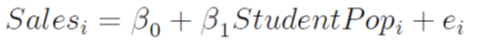 Salesi = Bo + 3, Student Pop; + eiAssignment 2