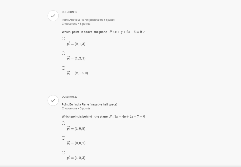 QUESTION 6 Equation of a Line Segment in 3D