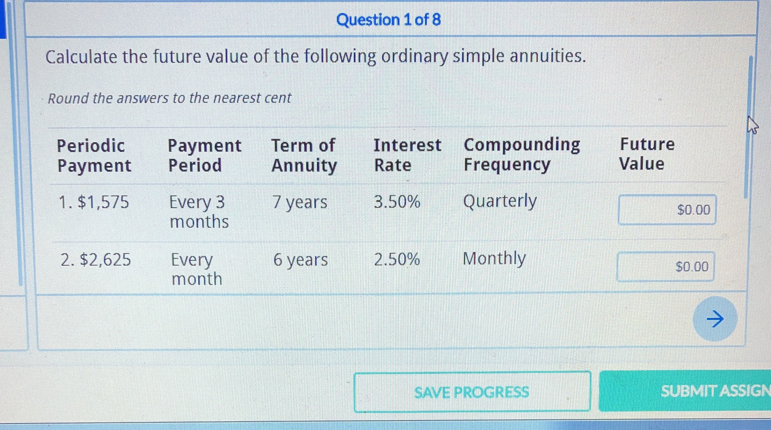 Can you help with this answer Question 1 of 8