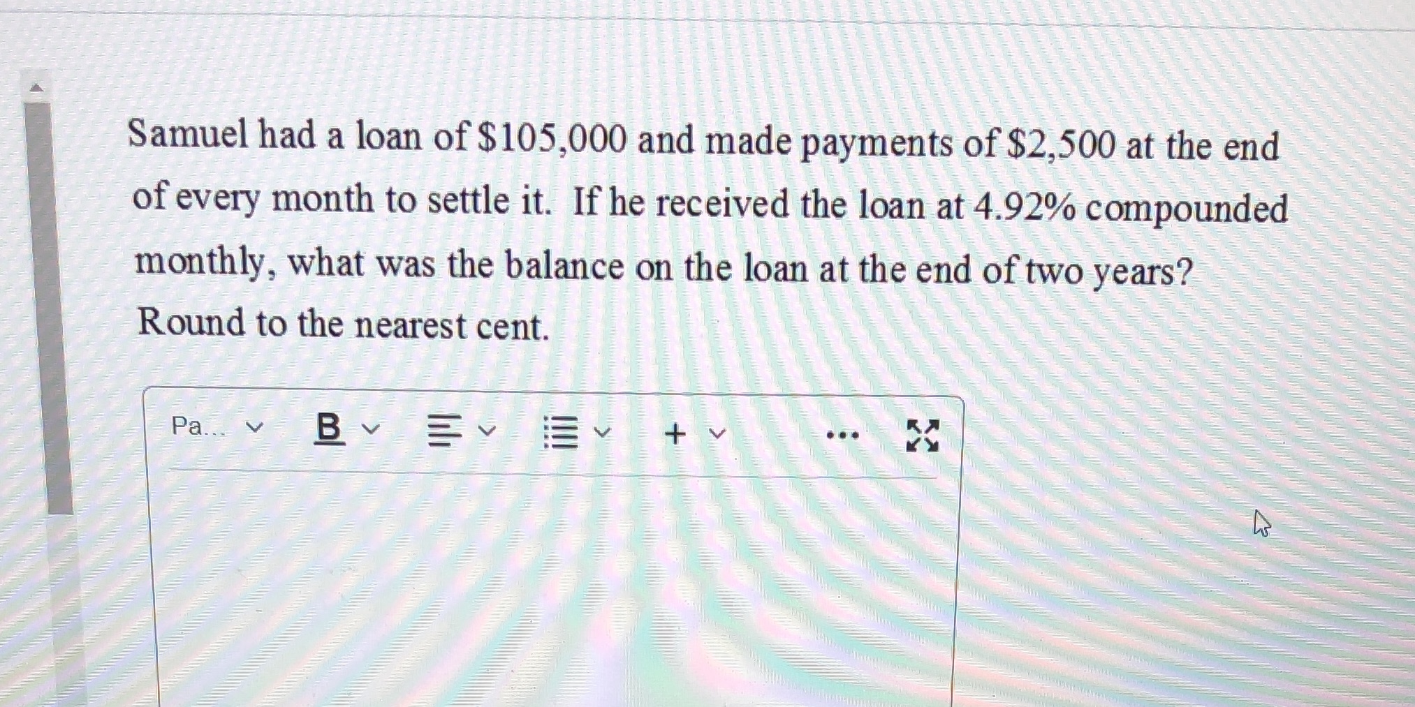23. Can you teach me this Samuel had a loan of