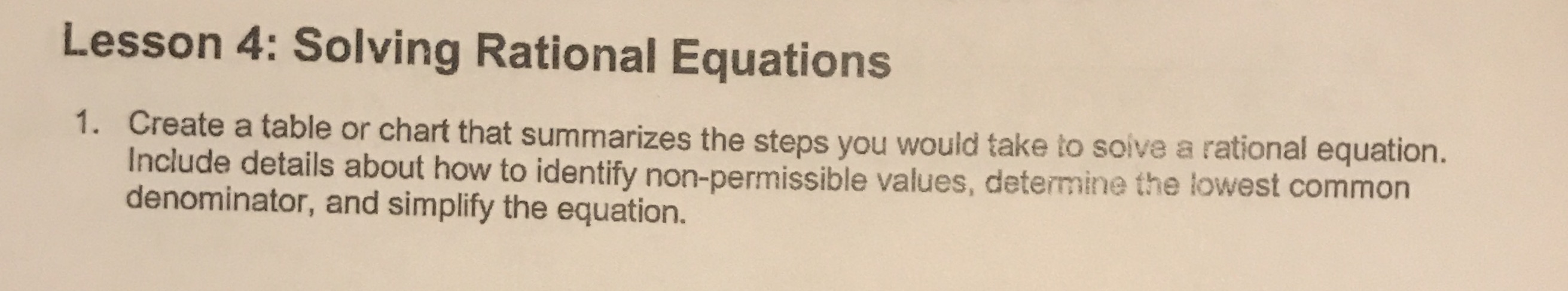 Question in the attached image Lesson 4: Solving