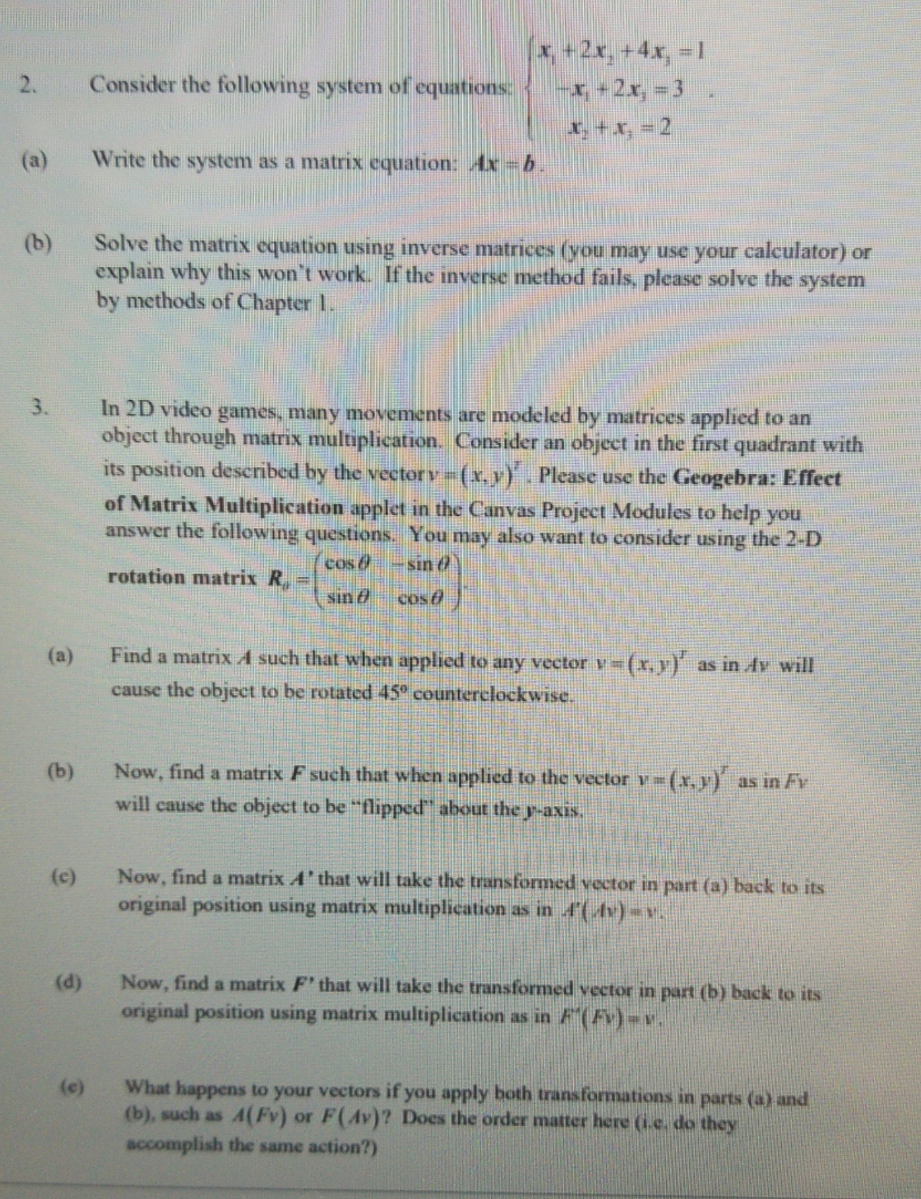 I'm having difficulties to solve these problems.