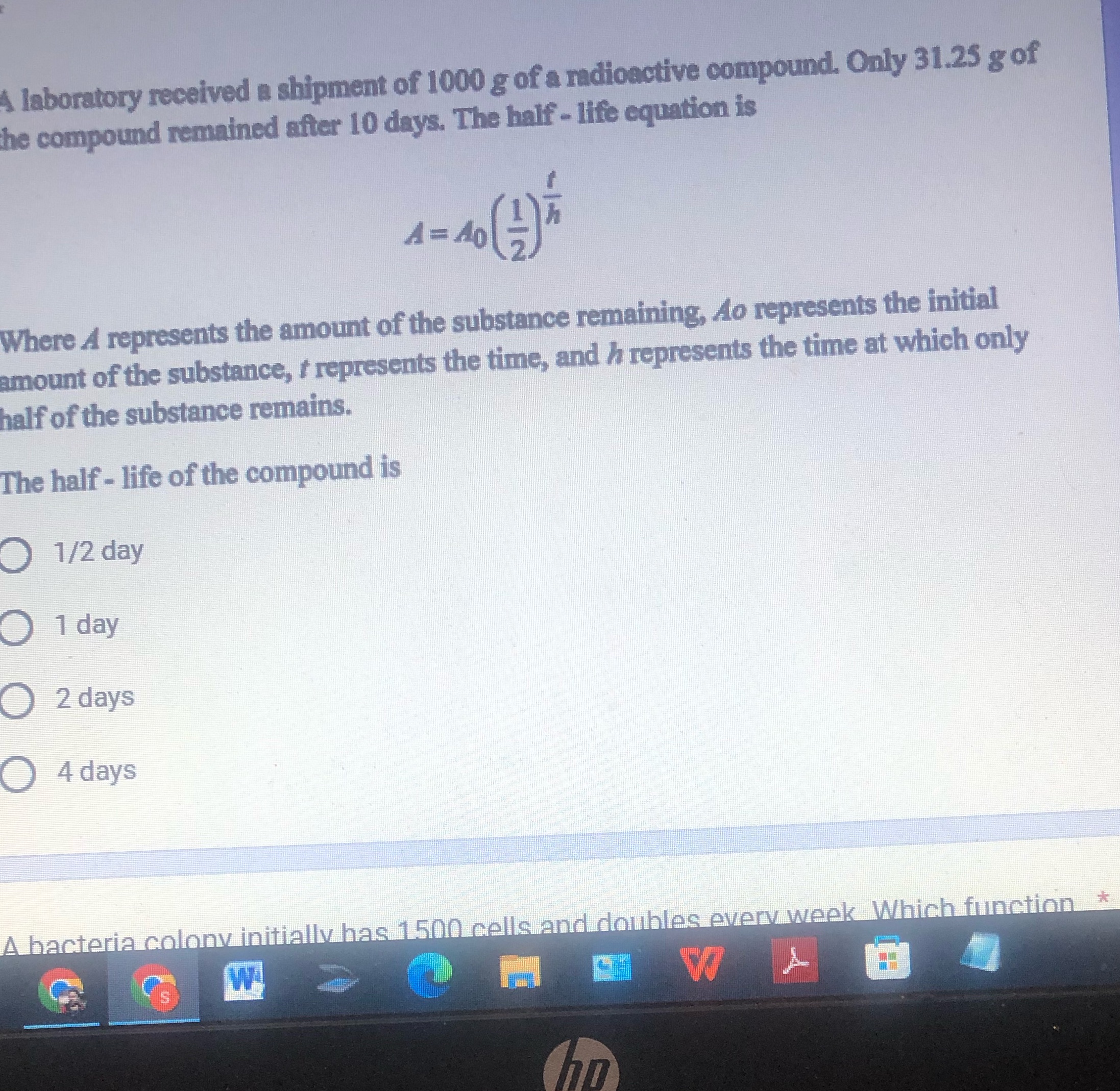 Pls answer this laboratory received a shipment of